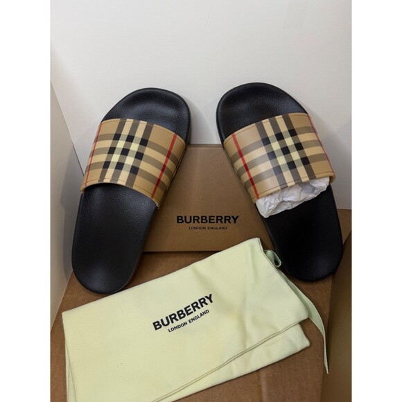 New Burberry Pool Slide in TPU Slide - Color Archive Beige - Size US 6, EUR 38 - Picture 2 of 7